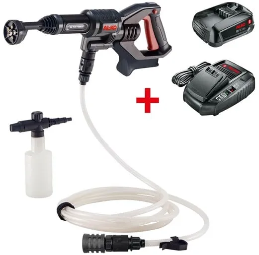 AL-KO Batteridrevet høytrykksspyler PW 1850 18 V inkl. batteri og lader